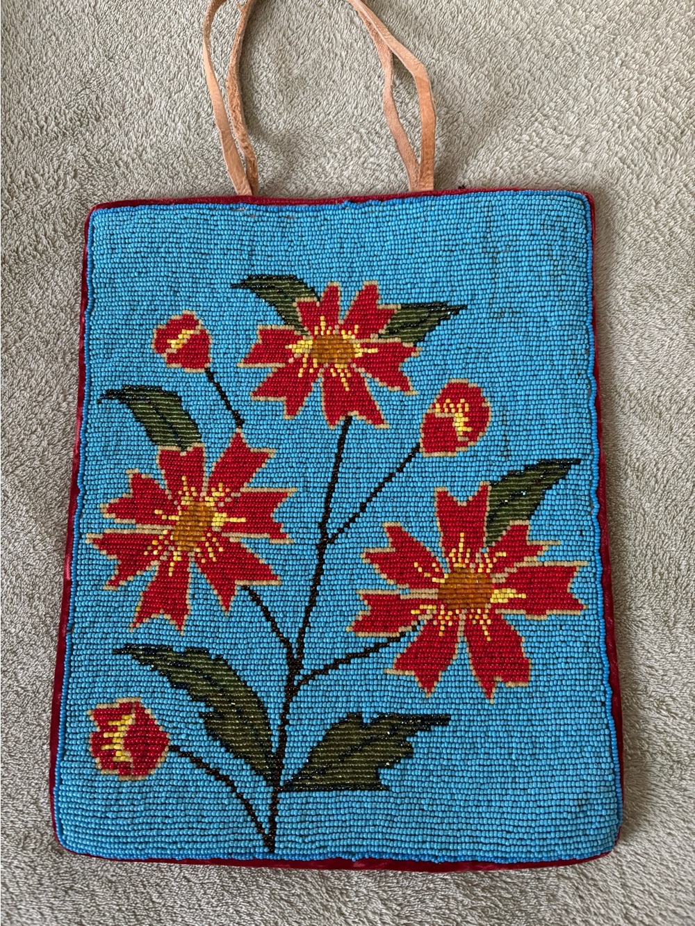 Vintage 1920-30 Handmade Beaded Floral bag